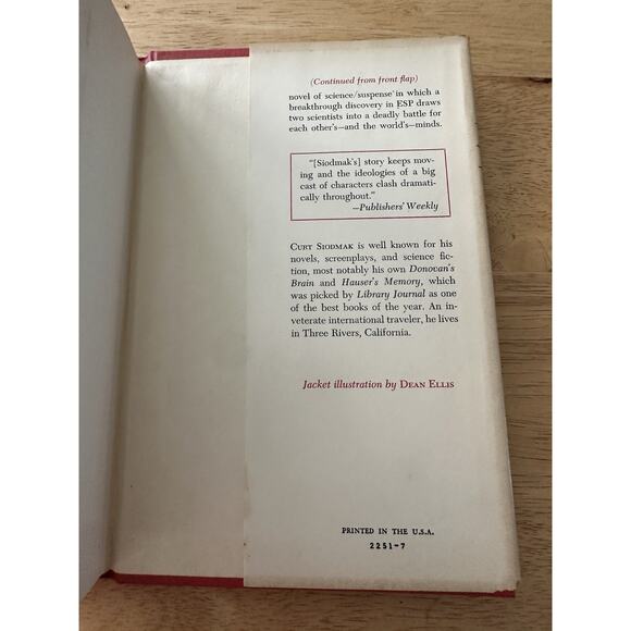 The Third Ear, Curt Siodmak BC/HC/DJ/First Edition 1971 Sci Fiction VTG - Picture 11 of 11